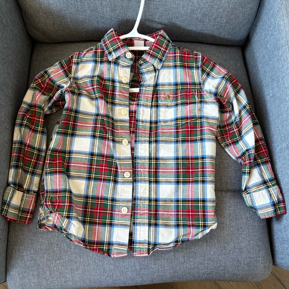 GAP Kids Plaid Button Down Shirt - Red, Blue, Green